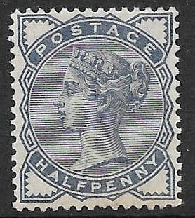 SG187 1883-84 ½d Blue Unmounted Mint (Queen Victoria Surface Printed Stamps)