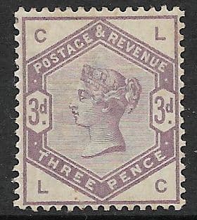 SG191 1883-84 3d Lilac MOUNTED Mint (Queen Victoria Surface Printed Stamps)
