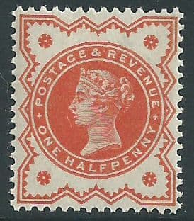 SG197 ½d Vermilion 1887 Jubilee Issue MOUNTED Mint (Queen Victoria Surface Printed Stamps)