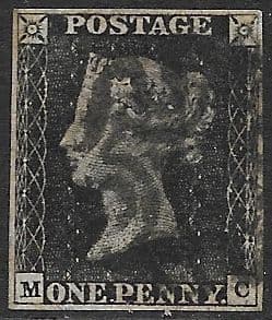 SG2 1840 Penny Black Plate 6 M-C 4 Margin