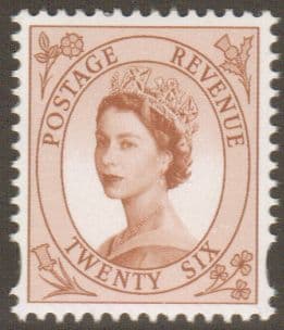 SG2032 26p 2 Band Decimal Wilding Stamp