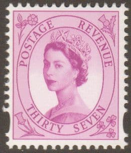 SG2033 37p 2 Band Decimal Wilding Stamp
