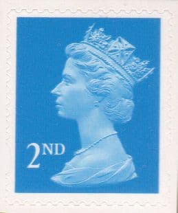SG2039 2nd Class Bright Blue NVI Machin Stamp Centre Band Self Adhesive Walsall