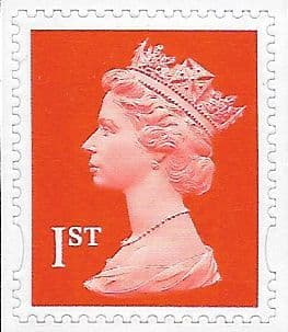 SG2040 1st Class Orange NVI Machin Stamp 2 Phosphor Bands Self Adhesive Enschede