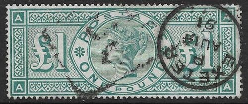 SG212  £1 Green Used  Stamp  A-A No Faults