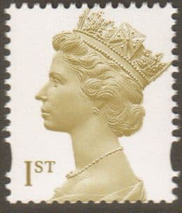 SG2124d 2 Band Perf 14 Questa Print 1st Class New Millennium Stamp