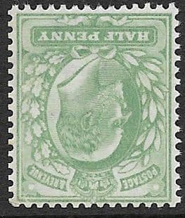 SG218wi ½d Yellowish Green Inverted Watermark DLR Unmounted Mint (Edward VII Stamps)