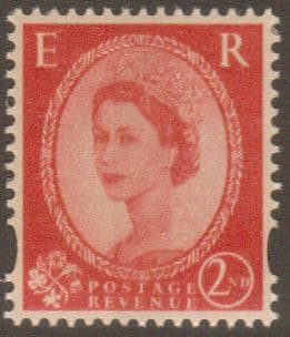 SG2258a 2nd Class Centre Band Wilding Stamp With Diagonal Watermark