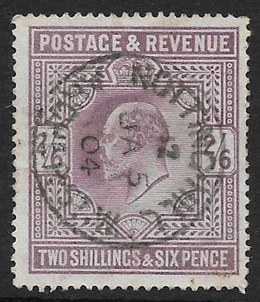 SG260 2s6d Lilac Ordinary Paper Used (Edward VII Stamps) (Stock E70024)