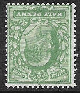 SG267wi ½d Dull Yellow Green Inverted Watermark Unmounted Mint (Edward VII Stamps)