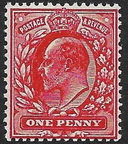 SG272a 1d Brick Red (No Watermark) Harrison Perf 14 Printing Unmounted Mint (Edward VII Stamps)