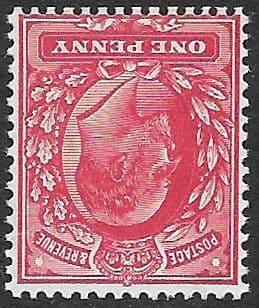 SG272wi 1d Rose Red INVERTED WATERMARK Harrrison Perf 14 Printing Unmounted Mint