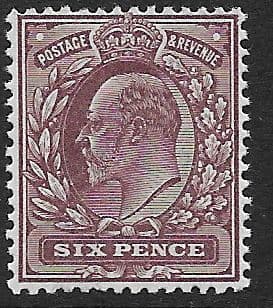 SG300 6d Dark Purple Somerset House Printing Unmounted Mint (Edward VII Stamps)