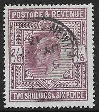 SG316  2s6d  Dull Reddish Purple  Somerset House Printing  Used (Edward VII) (Stock E70030)