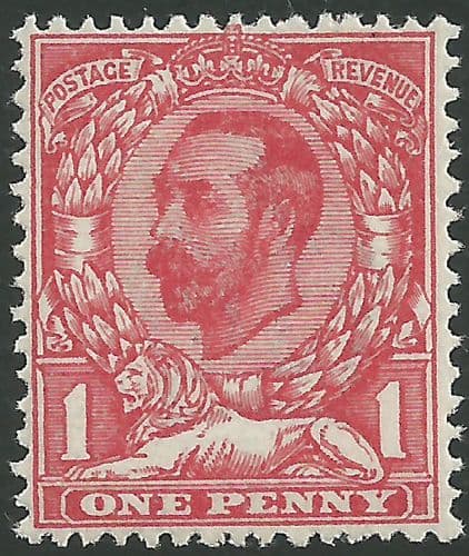 SG328 1d Pale Carmine Type I Die A Crown Watermark MOUNTED Mint (King George V Downey Head Stamps)