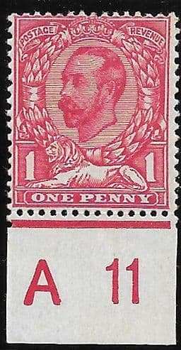 SG329var N8f White Spot on Forehead Flaw R20/11 Type I Die B Crown Watermark Unmounted Mint