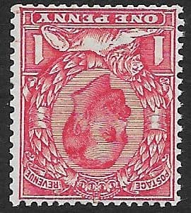 SG336wi 1d Scarlet INVERTED WATERMARK Type I Die B Simple Cypher Watermark Unmounted Mint