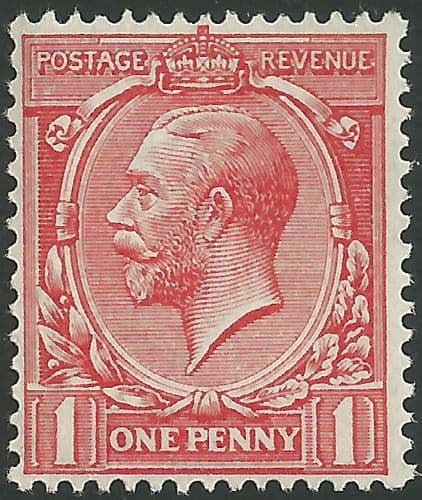 SG359 1d Pale Rose Red MOUNTED Mint (King George V 1912-22 Royal Cypher Watermark Stamps)