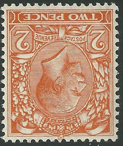 SG370wi 2d Orange Die II INVERTED WATERMARK Unmounted Mint (King George V 1912-22 Royal Cypher Wmk)