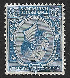 SG372wi 2½d Blue INVERTED WATERMARK Unmounted Mint (King George V 1912-22 Royal Cypher Wmk)