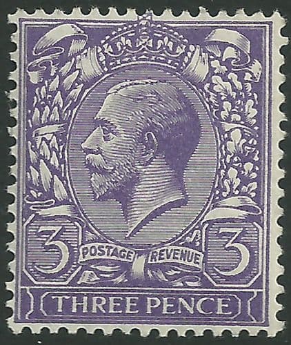 SG374 3d Dull Red-Violet Unmounted Mint (King George V 1912-22 Royal Cypher Watermark Stamps)
