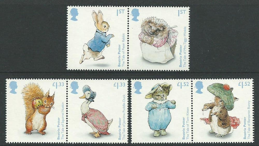 SG3856-3861 2016 150th Birth Anniversary of Beatrix Potter Stamp Set