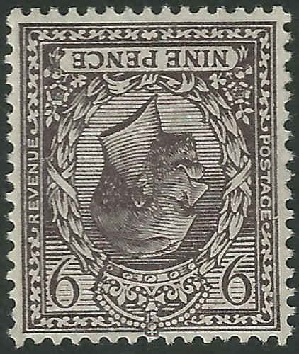 SG392wi 9d Agate INVERTED WATERMARK Unmounted Mint (King George V 1912-22 Royal Cypher Wmk)