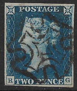 SG4 1840 2d Deep Blue Plate 1 R-G 4 Margins