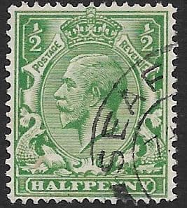 SG418 ½d Green Used  Block Cypher  Watermark (1924 King George V  Stamps)
