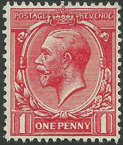 SG419 1d Scarlet MOUNTED Mint (King George V 1924 Block Cypher Watermark Stamps)