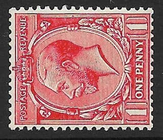 SG419a 1d Scarlet SIEDWAYS WATERMARK MOUNTED Mint (King George V 1924 Block Cypher Watermark)