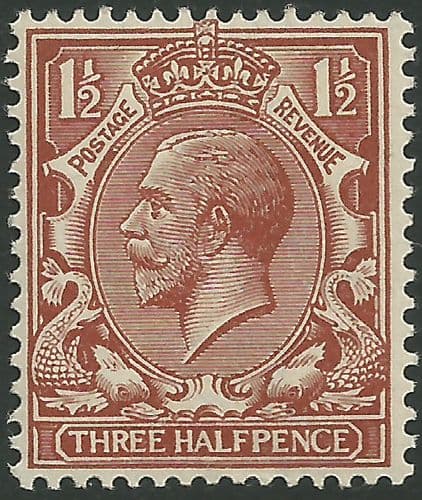 SG420 1½d Red-Brown MOUNTED Mint (King George V 1924 Block Cypher Watermark Stamps)