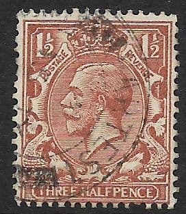 SG4201½d Red-Brown Used  Block Cypher  Watermark (1924 King George V  Stamps)