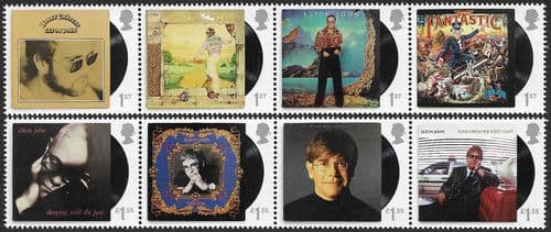 SG4253-4260  2019 Elton John Stamp Set