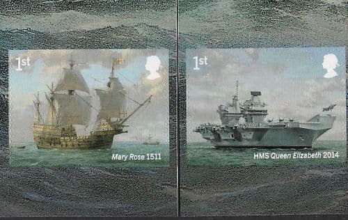 SG4272-4273 2019 Royal Navy Ships Self Adhesive Stamp Set
