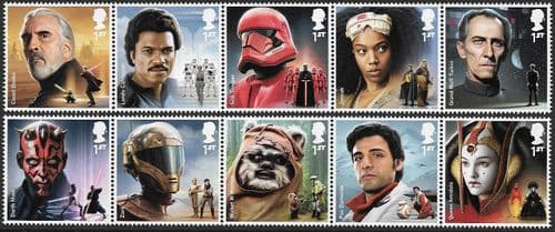 SG4292-4301 2019 Star Wars Stamp Set