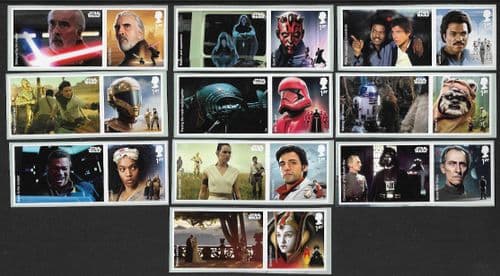 SG4292-4301 var 2019 Star Wars Self Adhesive Set from Generic Sheet with Labels
