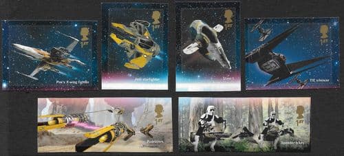 SG4306-4311 2019 Star Wars  Set of 6 Self Adhesive (2nd issue)