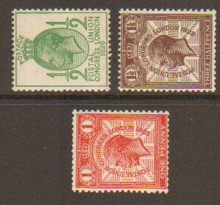 SG434a-436a 1929 PUC Stamp Set Watermark Sideways (Unmounted Mint)