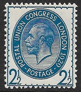 SG437 (specialised shade) NCom8 (2) Pale Blue 1929 PUC Watermark Upright