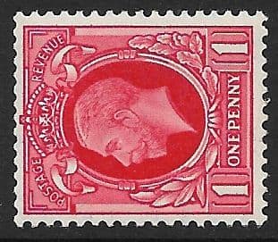 SG440c 1d Scarlet SIDEWAYS WATERMARK MOUNTED Mint (King George V 1934 Photogravure)