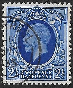 SG443 2½d Bright Blue 1934  Photogravure Used   ( King George V  Stamps)