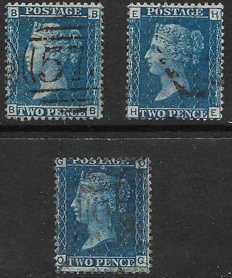 SG45 to SG47 1858 2d Plates