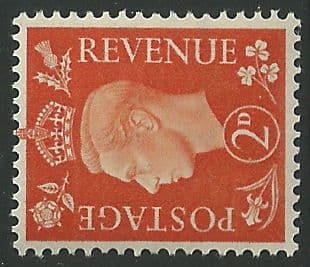 SG465a 2d Orange Sideways Watermark Unmounted Mint George VI