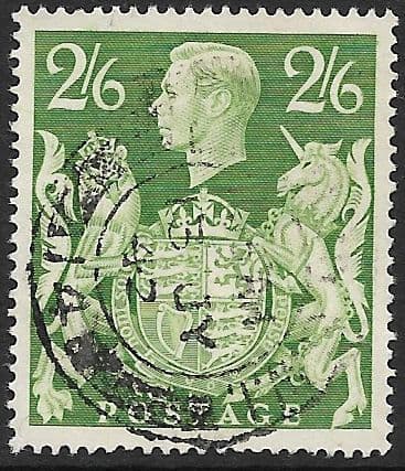 SG476b 2/6 Green Used (George VI 1939 High Values)