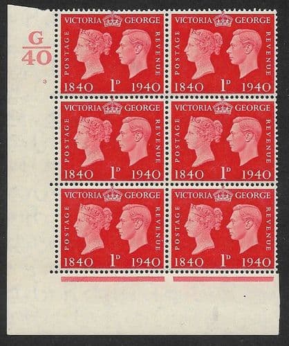 SG480 QCom3 Cylinder 3 No dot Perf E/I Unmounted Mint