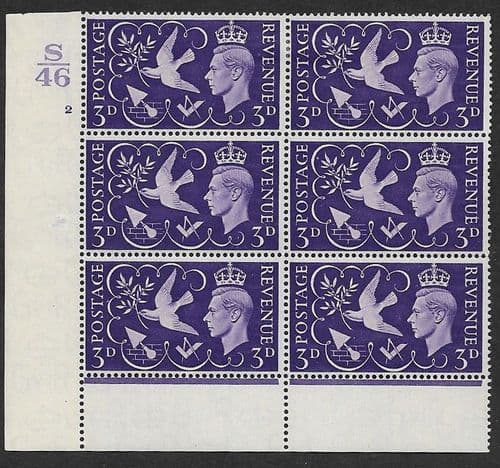 SG492 QCom9 Cylinder 2 No dot Perf Type 6 I/P Mounted Mint