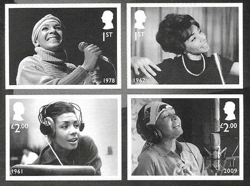 SG5079-5082 Dame Shirley Bassey (2nd Issue) Singles from Booklet Pane