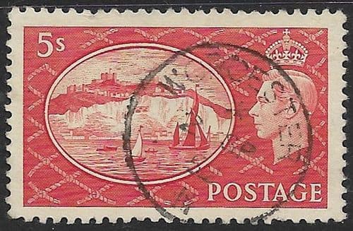 SG510 5/- Red Used (George VI 1951 High Values)