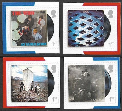 SG5239-5242 2024 The Who Set of 4 Self Adhesive Singles from CS1 Commemorative Booklet